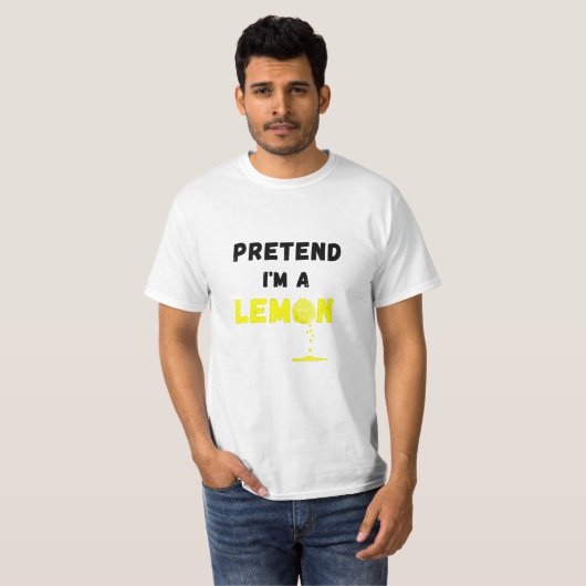 Ik ben een Lemon Costume Lazy Funny T-shirt (Voorkant volledig)