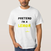 Ik ben een Lemon Costume Lazy Funny T-shirt (Voorkant)