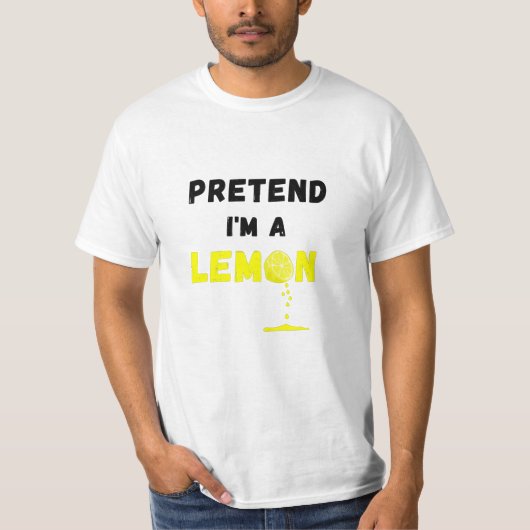 Ik ben een Lemon Costume Lazy Funny T-shirt (Voorkant)