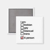 Ik ben een LGBT persoon Magneet (Voorkant / Achterkant)