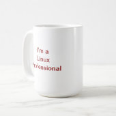 Ik ben een Linux Professional Coffee-Mok Koffiemok (Voorkant links)