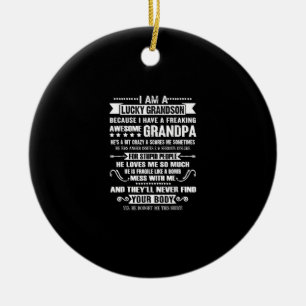 Ik ben een Lucky Grandson omdat ik opa heb Geweldi Keramisch Ornament