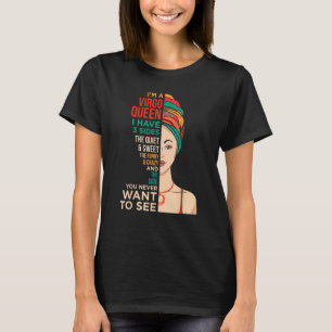 Ik ben een Maagd Koningin Melanin Zwart Vrouwen H T-shirt