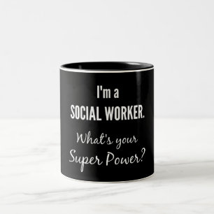 Ik ben een maatschappelijk werker. Wat is je super Tweekleurige Koffiemok