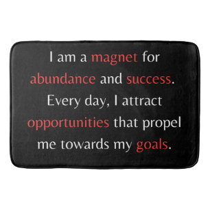 Ik ben een magneet voor overvloed en succes badmat