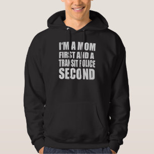 Ik ben een mama en een grafische tekst van de tran hoodie
