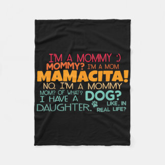 Ik ben een mama, mama_ Ik ben een mama Mamacita-on Fleece Deken