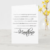 Ik ben een marathonloper, gefeliciteerd kaart (Gele Bloem)