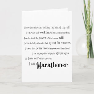 Ik ben een marathonloper, gefeliciteerd kaart
