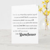 Ik ben een marathonloper, veel succes kaart (Gele Bloem)