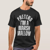 Ik ben een Marshmallow Lazy Halloween Costume. T-shirt (Voorkant)