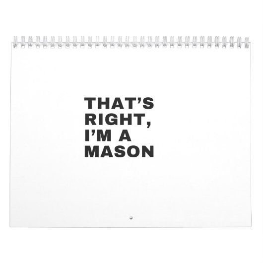 IK BEN EEN MASON. KALENDER (Hoes)