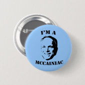 Ik ben een McCainiac Button (Voorkant /achterkant)