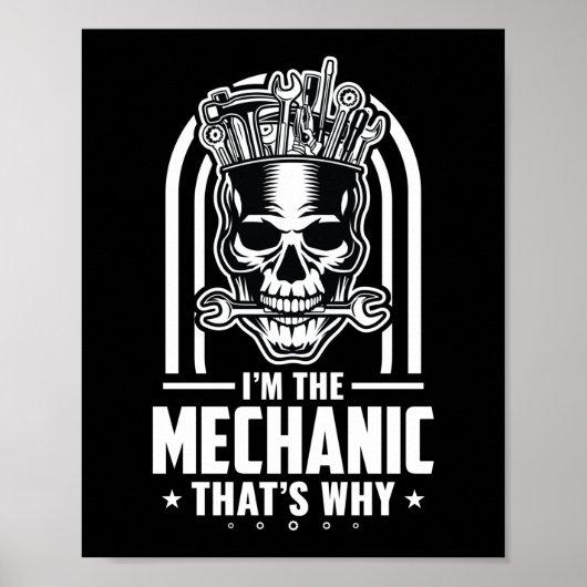 Ik ben een mechanisch Vliegtuig Mechanisch Diesel  Poster (Voorkant)