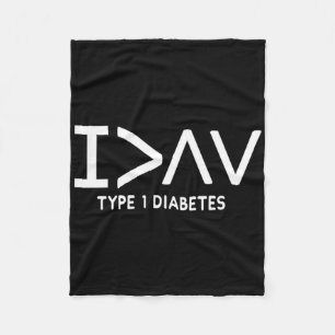 Ik ben een meer leuk type 1 diabetisch bewustzijns fleece deken