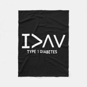 Ik ben een meer leuk type 1 diabetisch bewustzijns fleece deken