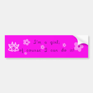 Ik ben een meisje Bumpersticker