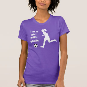 Ik ben een meisje met T-shirt met Doelstellingen