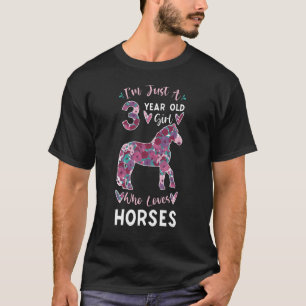 Ik ben een meisje van 3 jaar dat houdt van paarden t-shirt