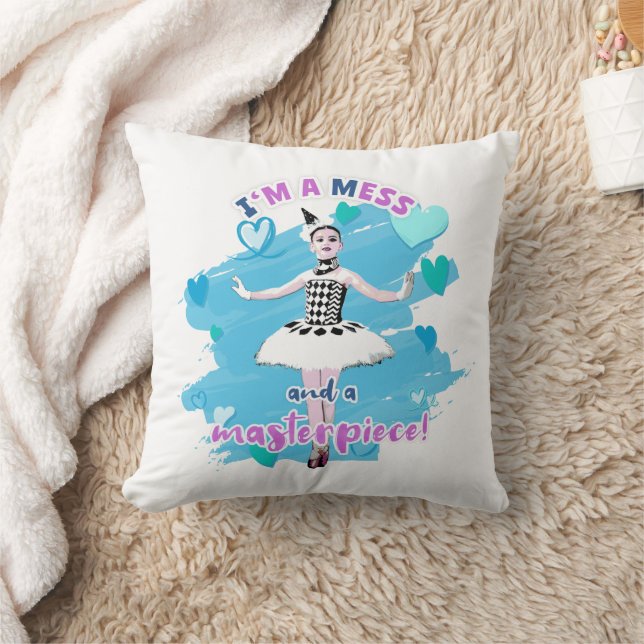 Ik ben een Mess en Masterstuk Ballerina Kussen (Deken)