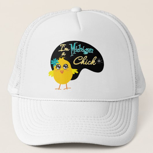 Ik ben een Michigan Chick Trucker Pet (Voorkant)