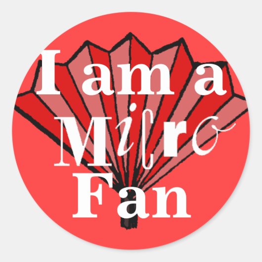 Ik ben een Micro Fan Sticker (Voorkant)