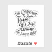 Ik ben een molenmaker om tijd te besparen, laten w sticker (Vel)