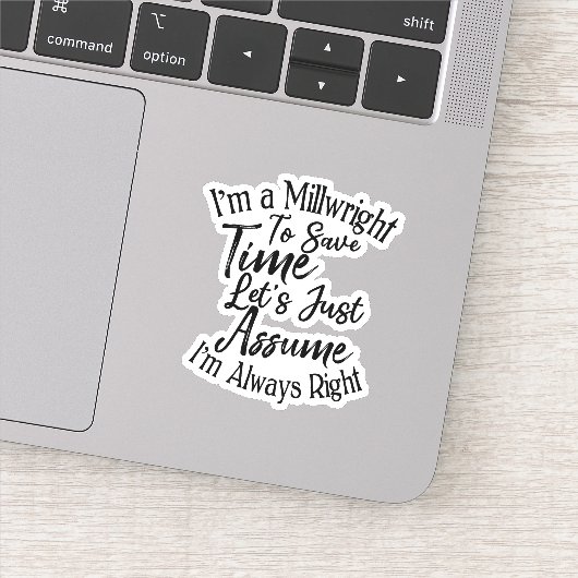 Ik ben een molenmaker om tijd te besparen, laten w sticker (Detail)