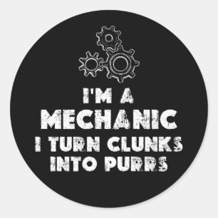 Ik ben een monteur grappig ronde sticker