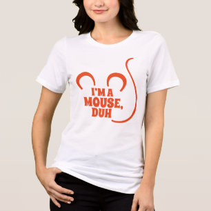 Ik ben een muis, Duh! Halloween T-shirt Sinaasappe