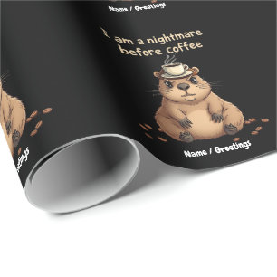 Ik Ben Een Nachtmerrie Voor Koffie, Liefdesmotto Cadeaupapier