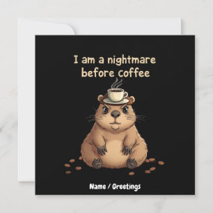 Ik Ben een Nachtmerrie Voor Koffie, Liefdesmotto Kaart