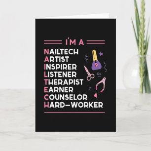 Ik ben een Nailtech Fingernagelmest Kaart