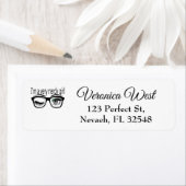 Ik ben een nerdy meisje met een groene oogschaduw etiket (Insitu)