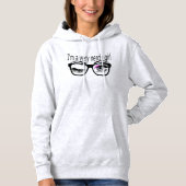 Ik ben een nerdy meisje met roze oogschaduw hoodie (Voorkant)