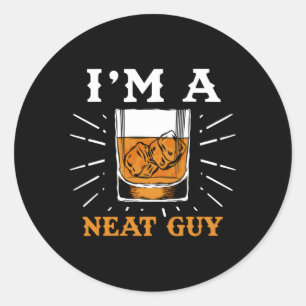 Ik ben een nette kerel Bourbon drinker whisky Drin Ronde Sticker