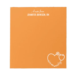 Ik ben een Nurse Stethoscoop persoonlijke naam leg Notitieblok