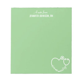 Ik ben een Nurse Stethoscoop persoonlijke naam leg Notitieblok