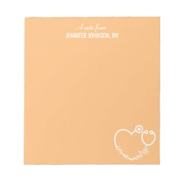 Ik ben een Nurse Stethoscoop persoonlijke naam leg Notitieblok