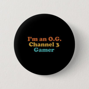Ik ben een Og Channel 3-gamer Funny Retro Vintage Ronde Button 5,7 Cm
