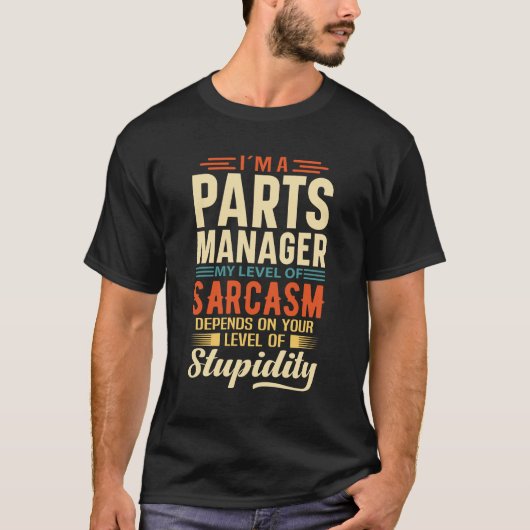 Ik ben een onderdelenmanager t-shirt (Voorkant)