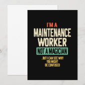 Ik ben een Onderhoudsmedewerker, geen Goochelaar Kaart (Voorkant / Achterkant)