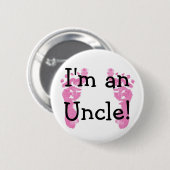 Ik ben een oom! ronde button 5,7 cm (Voorkant /achterkant)