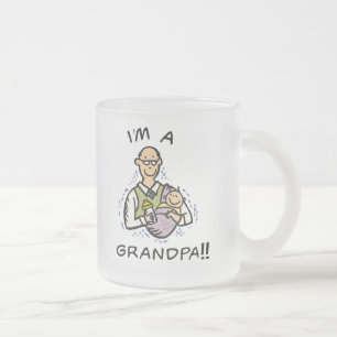 Ik ben een opa T shirten en geschenken Matglas Koffiemok