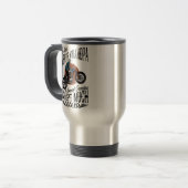 Ik ben een opa van de motorfiets. reisbeker (Voorkant links)