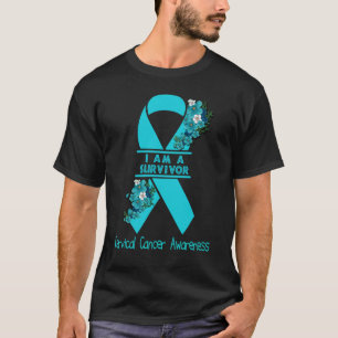 Ik ben een overlevende Baarmoederhalskanker bewust T-shirt