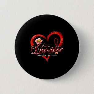 Ik ben een overlevende Hart- en vaatziekten Bewust Ronde Button 5,7 Cm