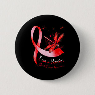 Ik ben een overlevende Hartziekte Bewustzijn Maand Ronde Button 5,7 Cm