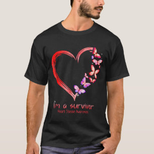 Ik ben een overlevende Hartziekte Bewustzijn Maand T-shirt
