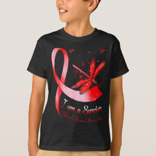 Ik ben een overlevende Hartziekte Bewustzijn Maand T-shirt
